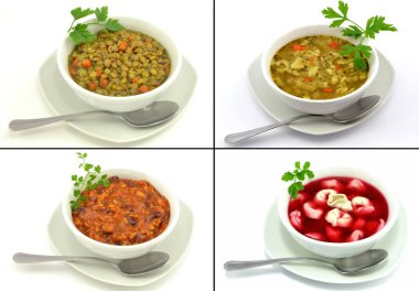 farklı yemek takımları