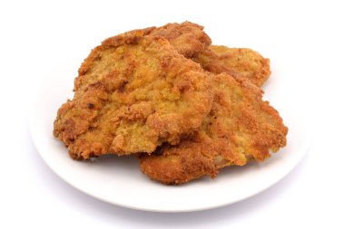 beyaz zemin üzerinde izole domuz pirzolası