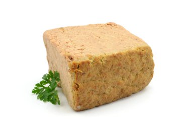 beyaz zemin üzerine pate