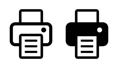 Beyaz arkaplanda yazıcı simgesi