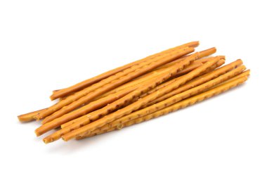 crispy sticks on a white background