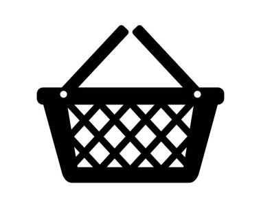 Beyaz arkaplanda alışveriş arabası simgesi