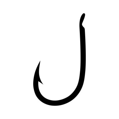 balık kanca simgesi beyaz arka plan üzerinde