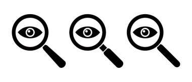 Beyaz arka plan üzerinde büyüteç simgesini