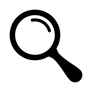 Beyaz arka plan üzerinde büyüteç simgesini