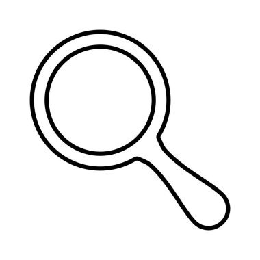 Beyaz arka plan üzerinde büyüteç simgesini