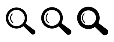 Beyaz arka plan üzerinde büyüteç simgesini