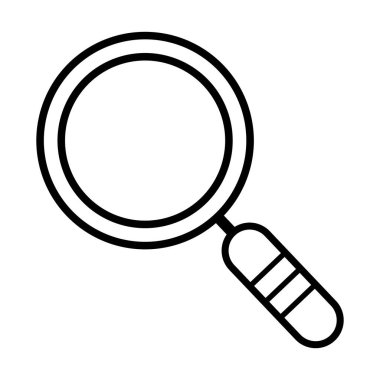 Beyaz arka plan üzerinde büyüteç simgesini