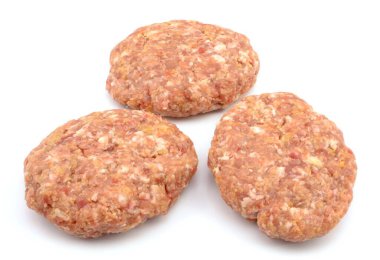 raw minced meat for pork chops
