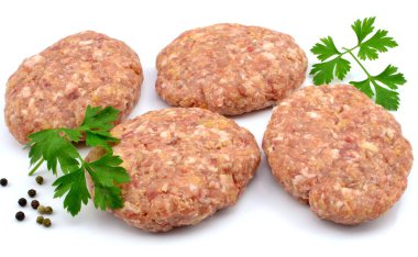 raw minced meat for pork chops