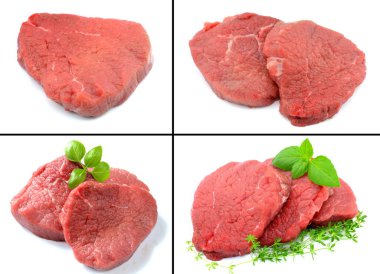 Beyaz arka planda sığır boynu