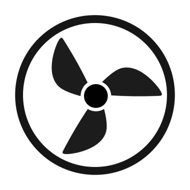 Beyaz arka plan üzerinde fan simge