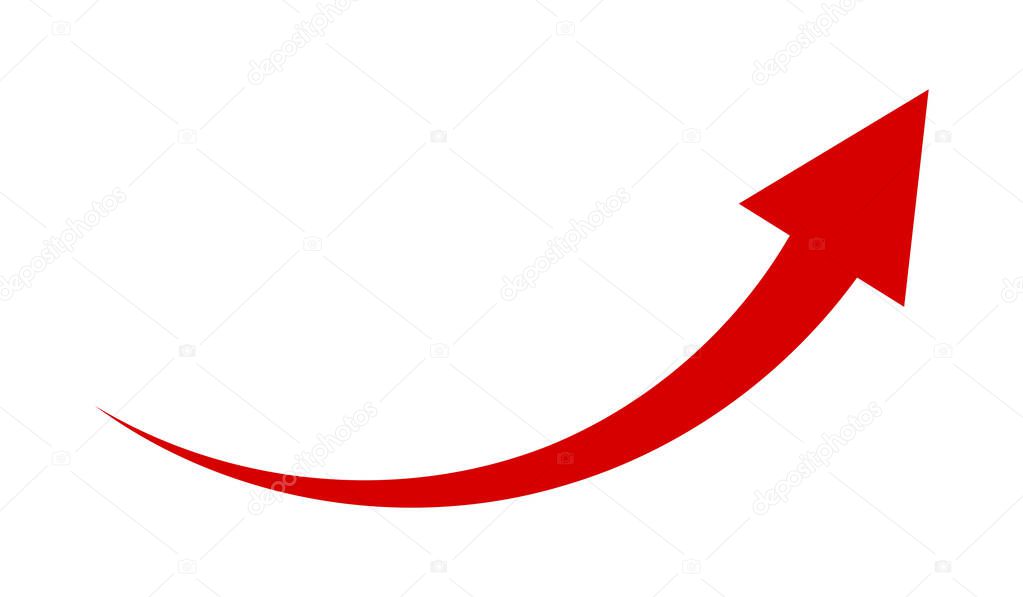 Arrow on a white background