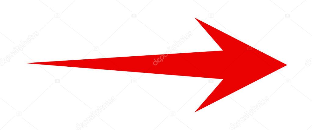 Arrow on a white background