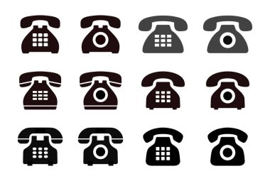 Beyaz arkaplanda telefon simgesi