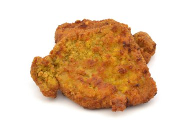 beyaz zemin üzerinde izole domuz pirzolası