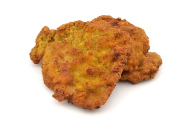 beyaz zemin üzerinde izole domuz pirzolası