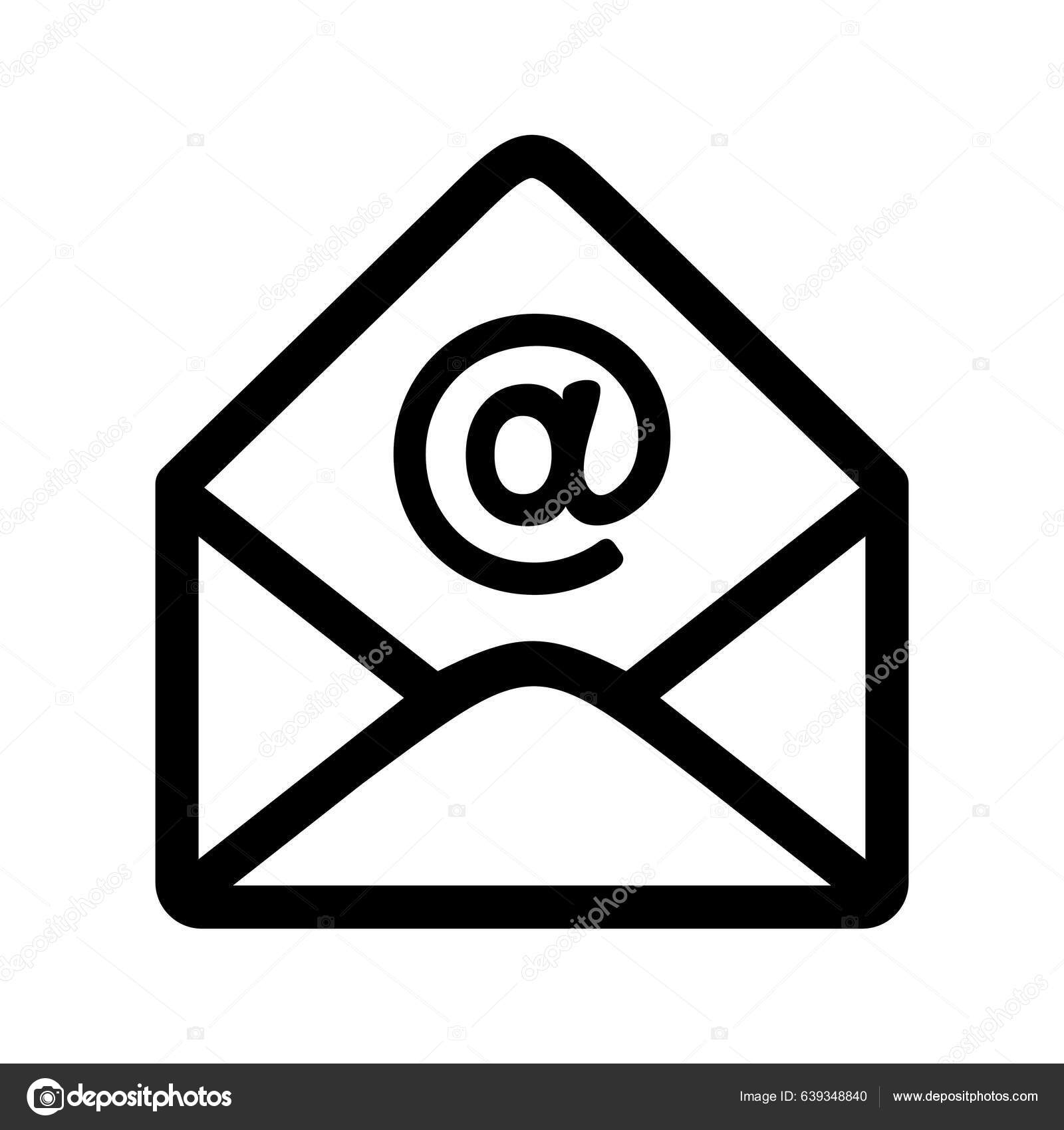 Email Icon White Background Stock Vector by ©robert6666 639348840