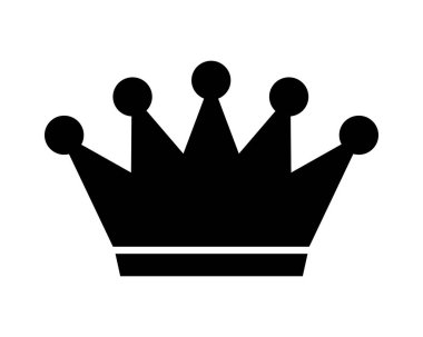 Taç simgesi beyaz arka plan üzerinde