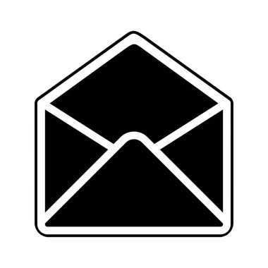 Beyaz arkaplanda zarf simgesi