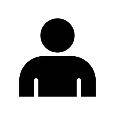 silhouette man icon on white background