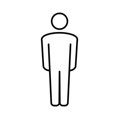 silhouette man icon on white background