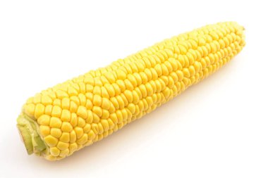 Beyaz arkaplanda mısır