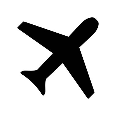Beyaz arkaplanda uçak simgesi