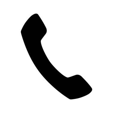 Beyaz arkaplanda telefon simgesi