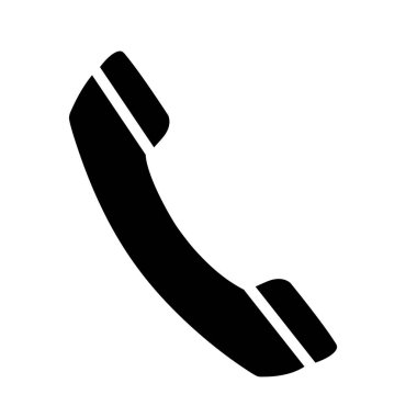 Beyaz arkaplanda telefon simgesi