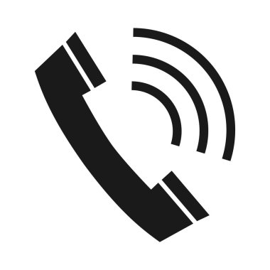 Beyaz arkaplanda telefon simgesi