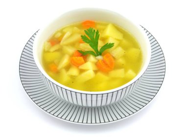 cucumber soup on a white background