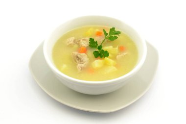 cucumber soup on a white background