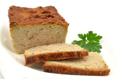 chicken pate on a white background