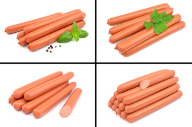 frankfurters on a white background clipart