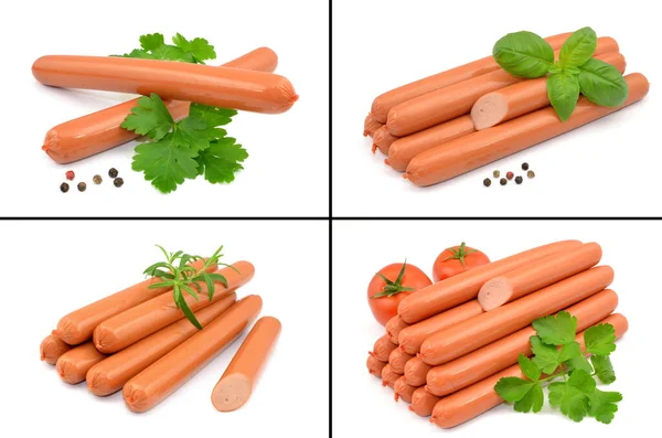 stock image frankfurters on a white background