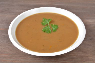 mushroom cream soup on a plate