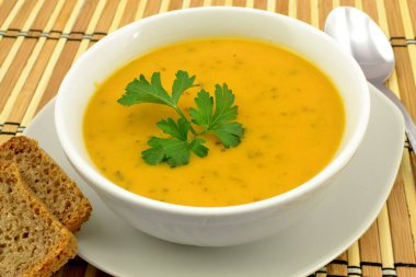 vegetable soup in a bowl - cream