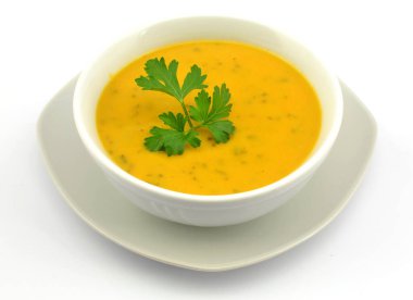 vegetable soup in a bowl - cream