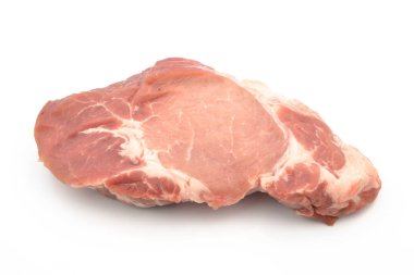 Beyaz arka planda domuz boynu