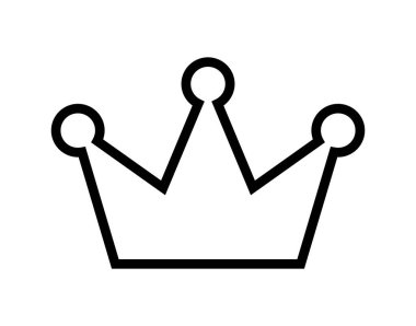 Beyaz arkaplanda taç simgesi izole edildi