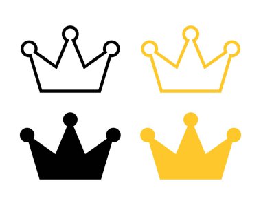 Beyaz arkaplanda taç simgesi izole edildi