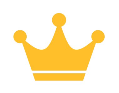 Beyaz arkaplanda taç simgesi izole edildi