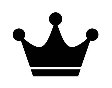 Beyaz arkaplanda taç simgesi izole edildi
