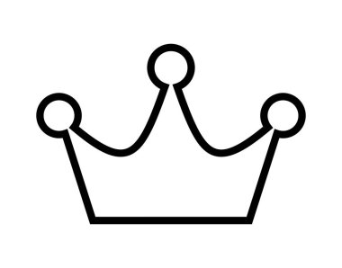 Beyaz arkaplanda taç simgesi izole edildi