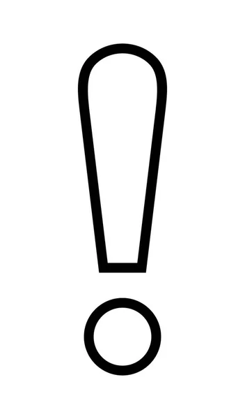 Icône Point Exclamation Isolée Sur Fond Blanc — Image vectorielle