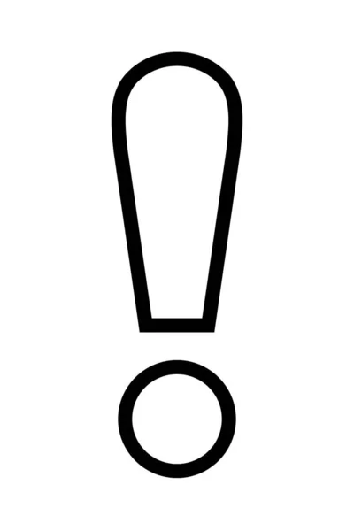 Icône Point Exclamation Isolée Sur Fond Blanc — Image vectorielle
