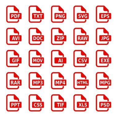 Belge biçimi - simge kümesi