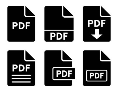 PDF dosya simgesi beyaz arka plan üzerinde