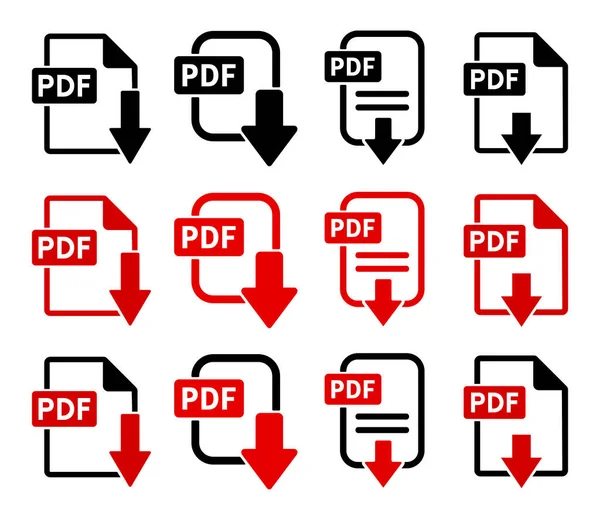 白色背景上的 Pdf 文件图标 — 图库矢量图片